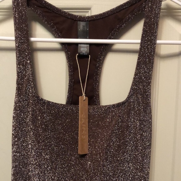 Sparkly Brown Skims Swim Dress - Picture 2 of 4